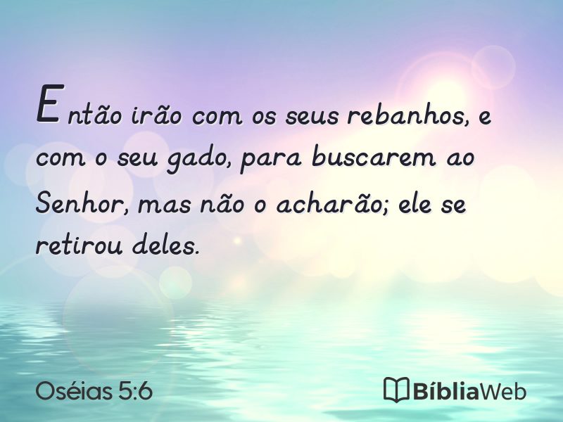 Oséias 5:6 em imagem para compartilhar