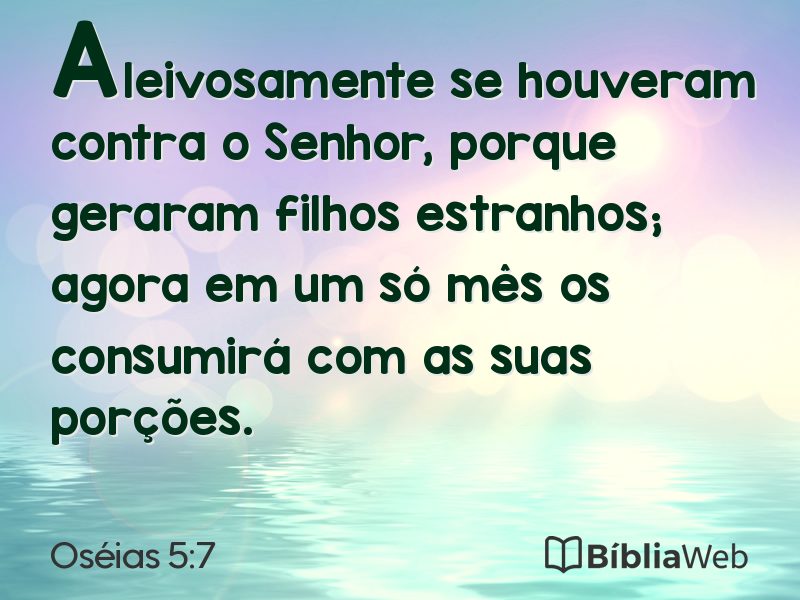Oséias 5:7 em imagem para compartilhar