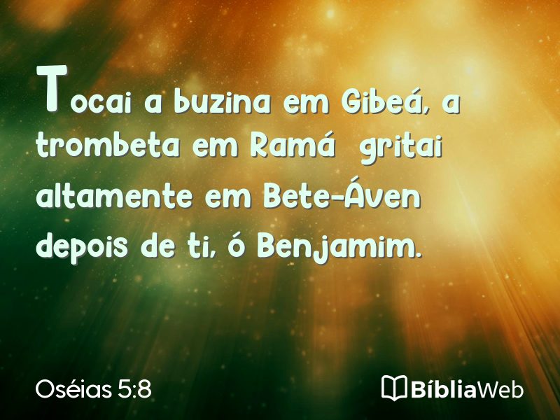 Oséias 5:8 em imagem para compartilhar