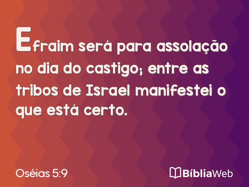 Oséias 5:9 em imagem para compartilhar
