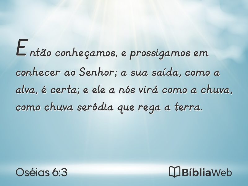 Oséias 6:3 em imagem para compartilhar