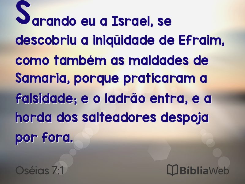 Oséias 7:1 em imagem para compartilhar