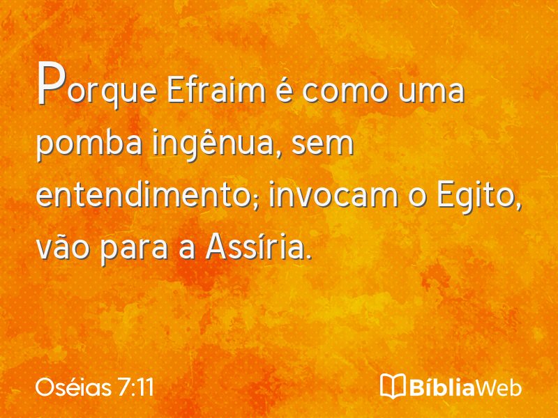 Oséias 7:11 em imagem para compartilhar