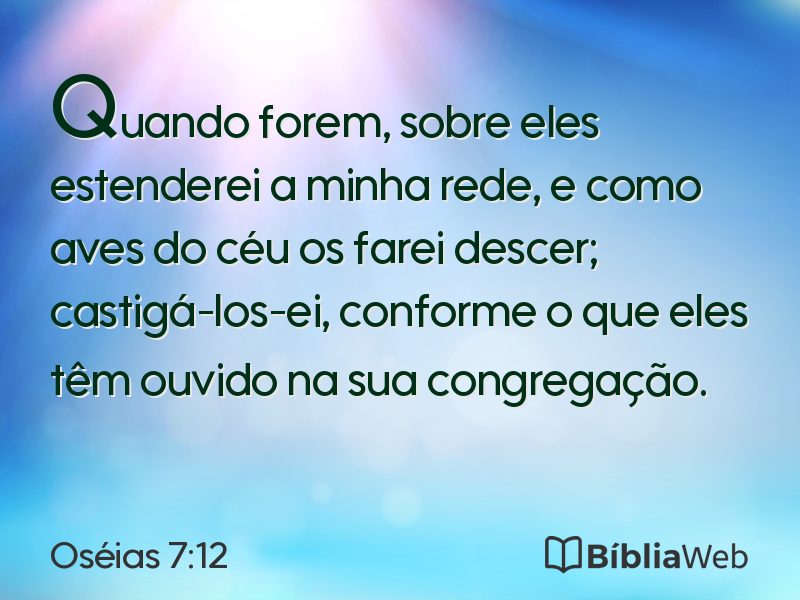 Oséias 7:12 em imagem para compartilhar