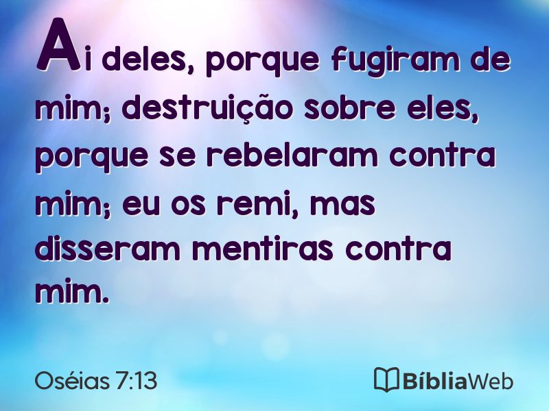 Oséias 7:13 em imagem para compartilhar