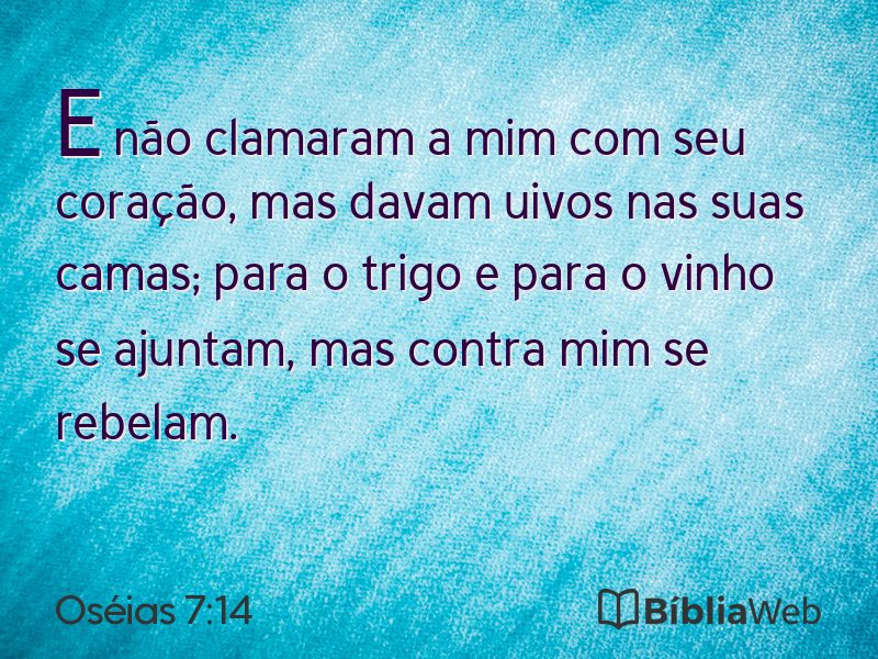 Oséias 7:14 em imagem para compartilhar