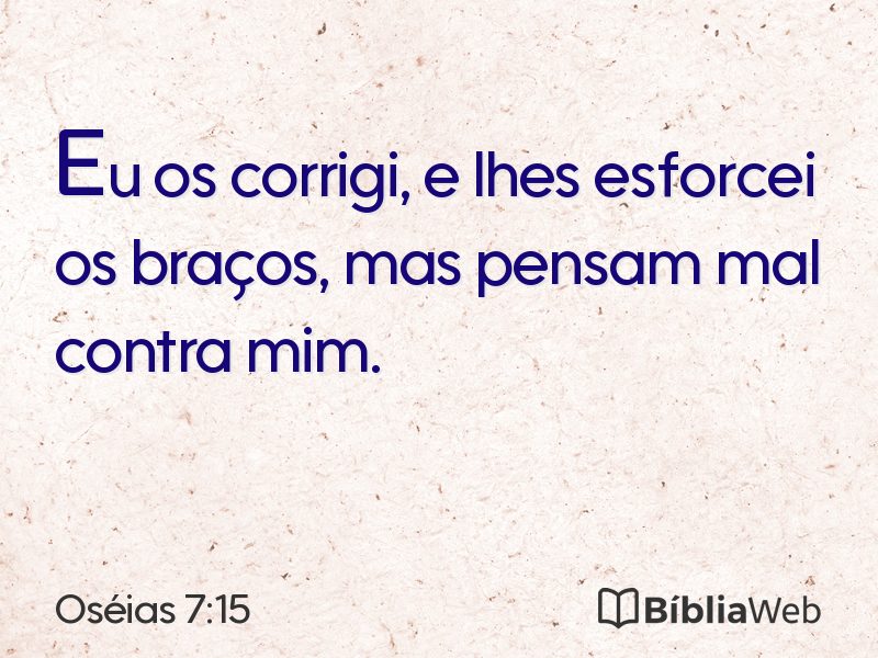Oséias 7:15 em imagem para compartilhar