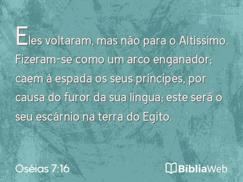 Oséias 7:16 em imagem para compartilhar
