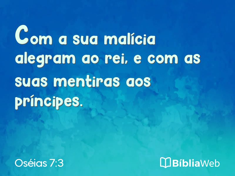 Oséias 7:3 em imagem para compartilhar