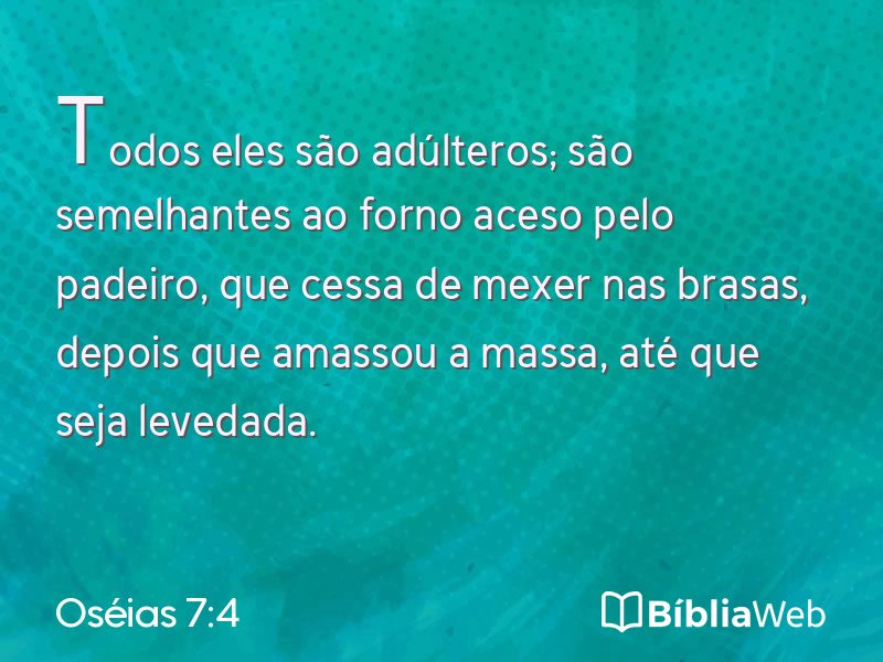 Oséias 7:4 em imagem para compartilhar