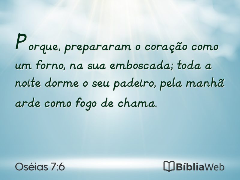 Oséias 7:6 em imagem para compartilhar