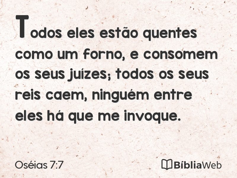 Oséias 7:7 em imagem para compartilhar