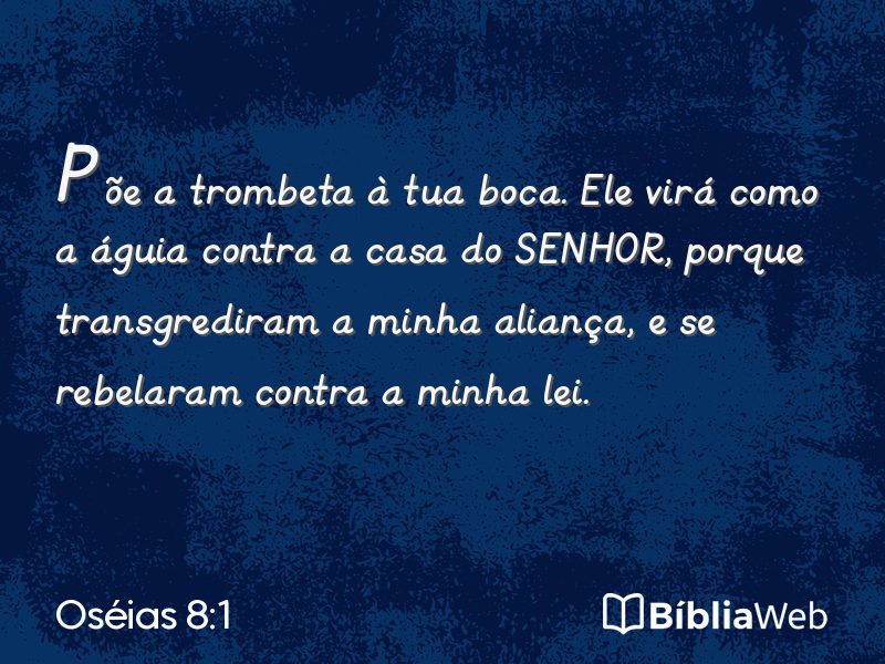 Oséias 8:1 em imagem para compartilhar