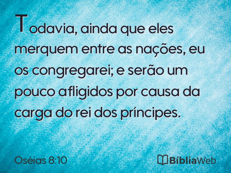 Oséias 8:10 em imagem para compartilhar