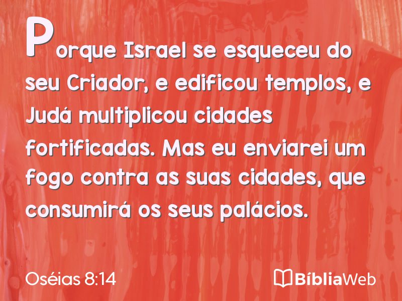 Oséias 8:14 em imagem para compartilhar