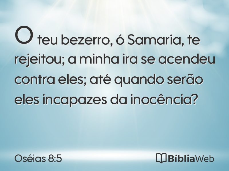 Oséias 8:5 em imagem para compartilhar