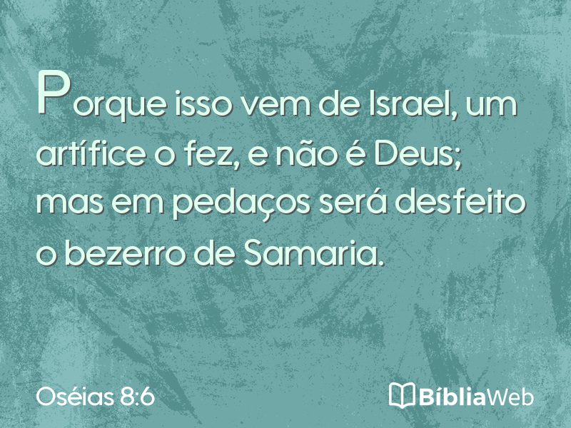 Oséias 8:6 em imagem para compartilhar