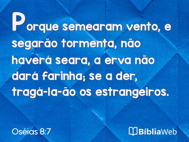 Oséias 8:7 em imagem para compartilhar