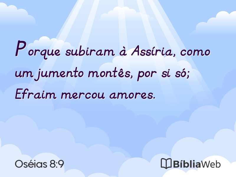 Oséias 8:9 em imagem para compartilhar