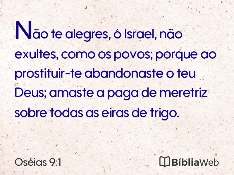 Oséias 9:1 em imagem para compartilhar