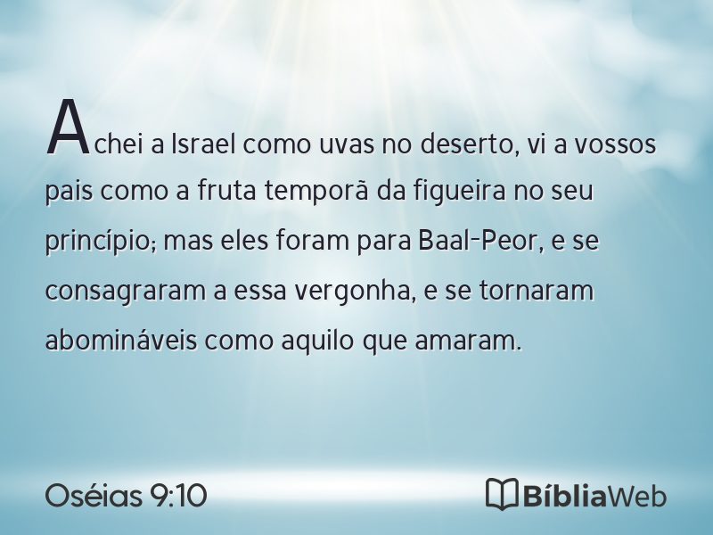 Oséias 9:10 em imagem para compartilhar