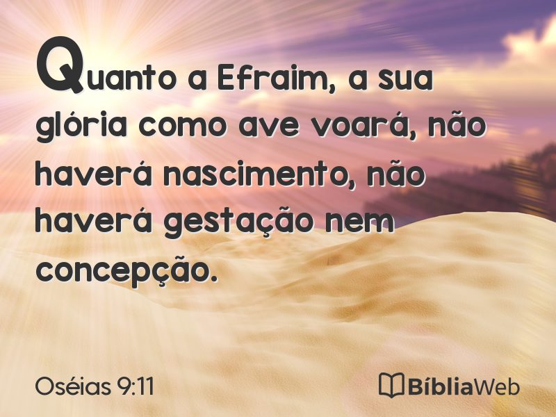 Oséias 9:11 em imagem para compartilhar