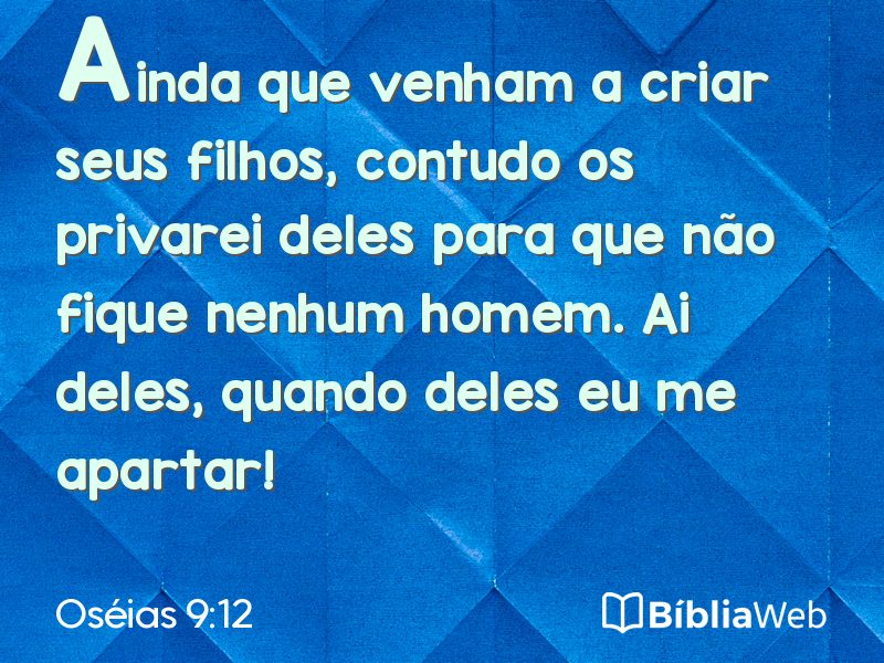 Oséias 9:12 em imagem para compartilhar