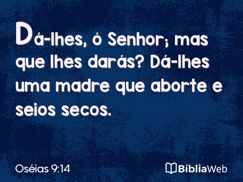 Oséias 9:14 em imagem para compartilhar