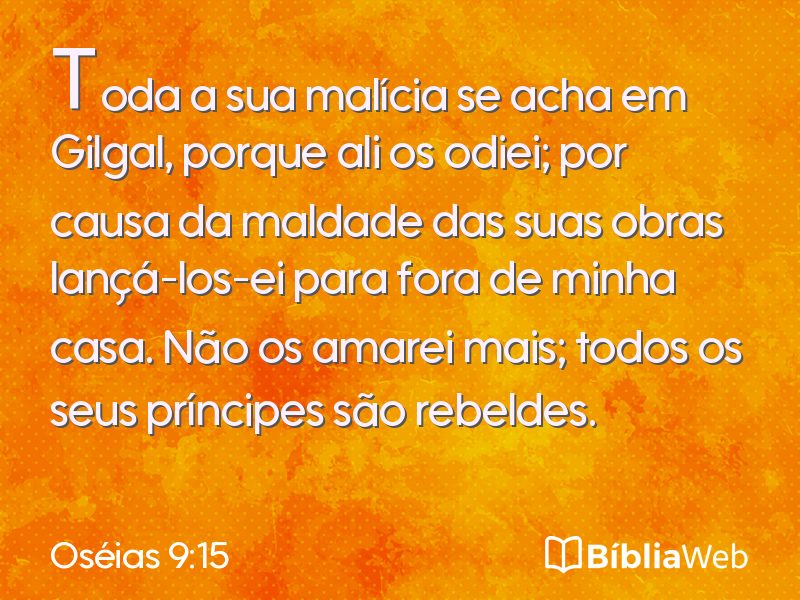 Oséias 9:15 em imagem para compartilhar