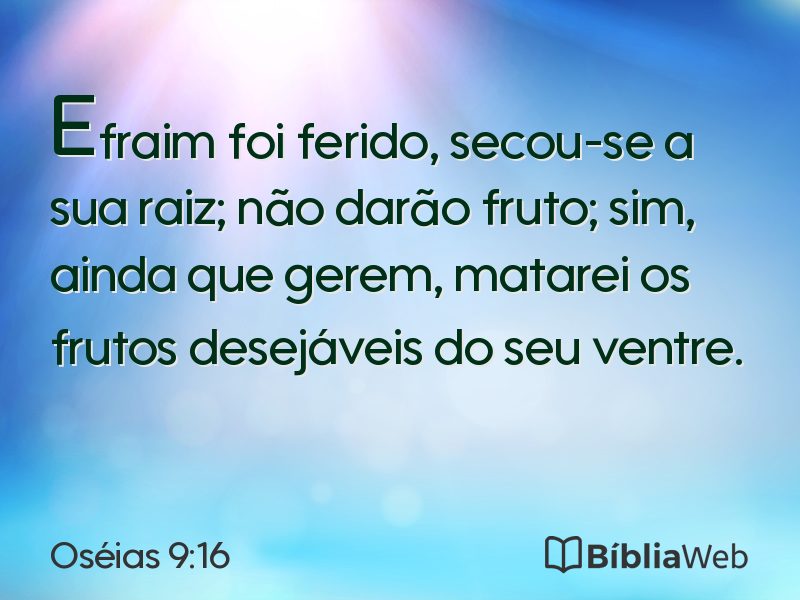 Oséias 9:16 em imagem para compartilhar