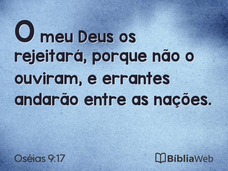 Oséias 9:17 em imagem para compartilhar