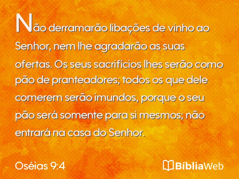 Oséias 9:4 em imagem para compartilhar