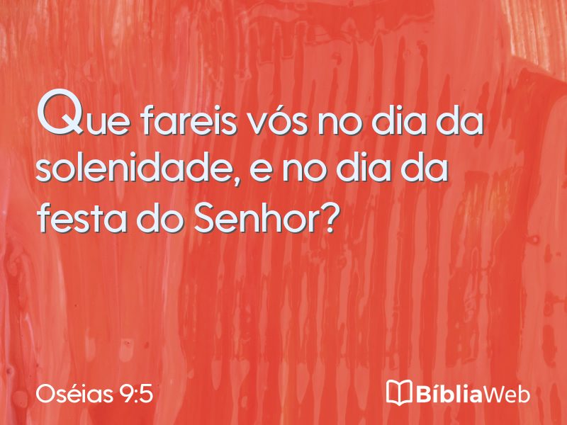 Oséias 9:5 em imagem para compartilhar