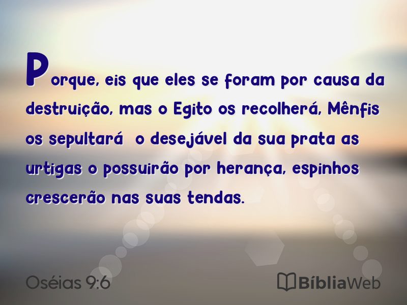 Oséias 9:6 em imagem para compartilhar