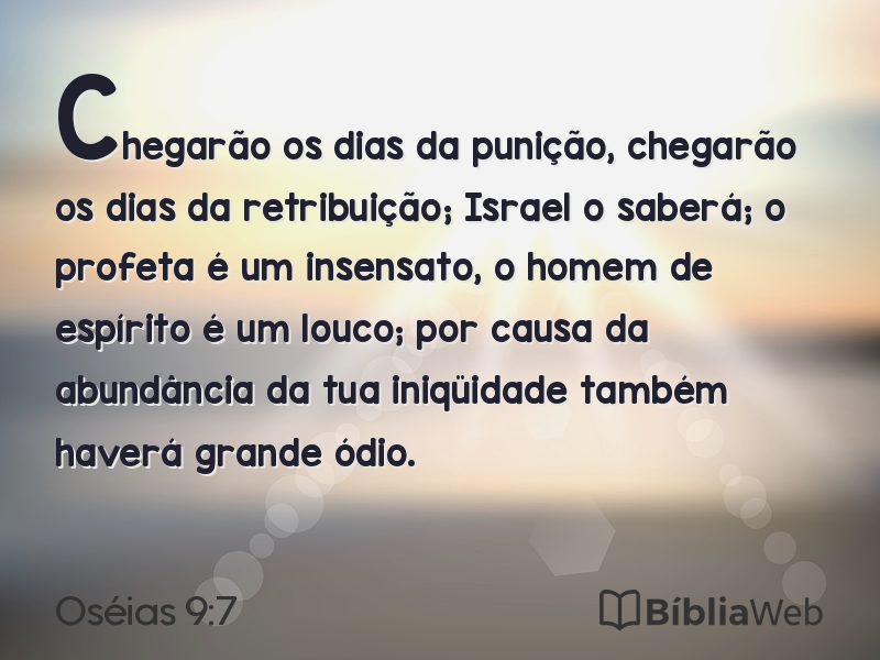 Oséias 9:7 em imagem para compartilhar