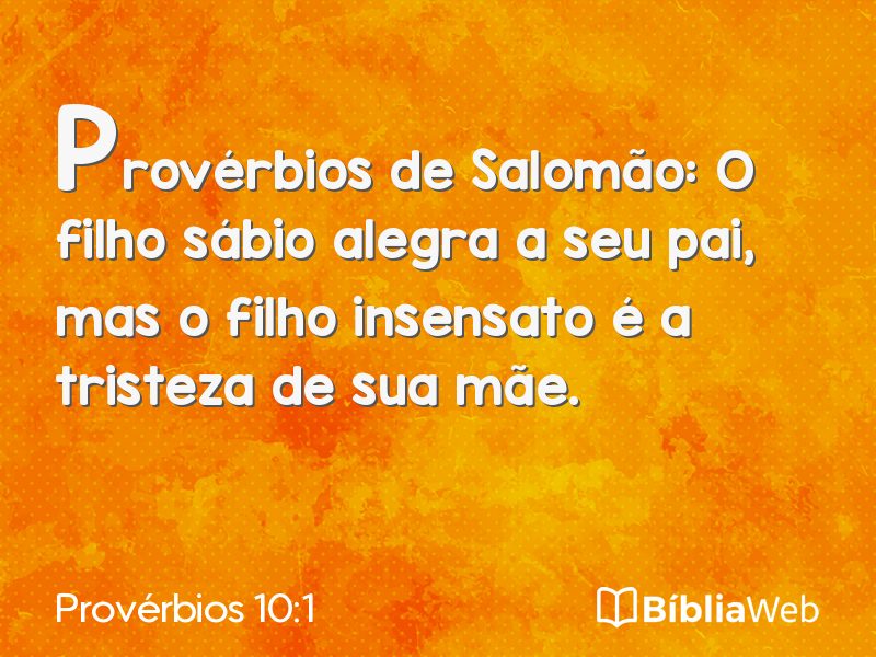 Provérbios 10:1 em imagem para compartilhar