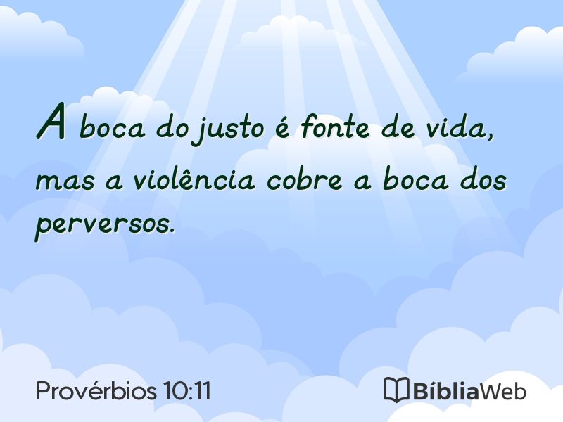 Provérbios 10:11 em imagem para compartilhar