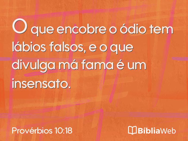 Provérbios 10:18 em imagem para compartilhar