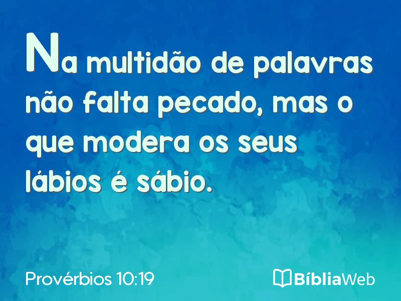 Provérbios 10:19 em imagem para compartilhar