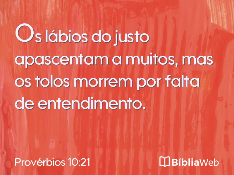 Provérbios 10:21 em imagem para compartilhar