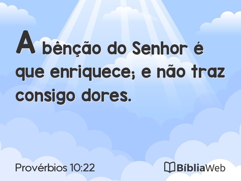 Provérbios 10:22 em imagem para compartilhar