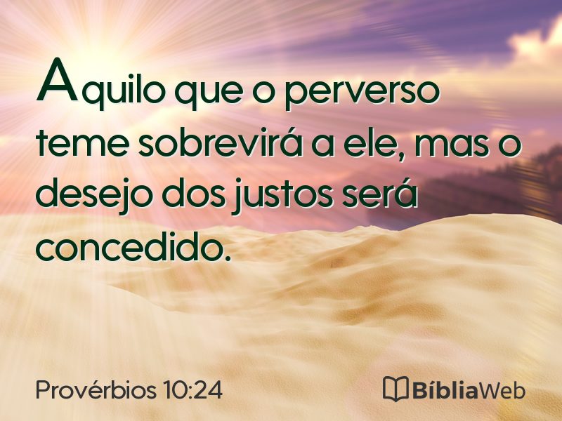 Provérbios 10:24 em imagem para compartilhar