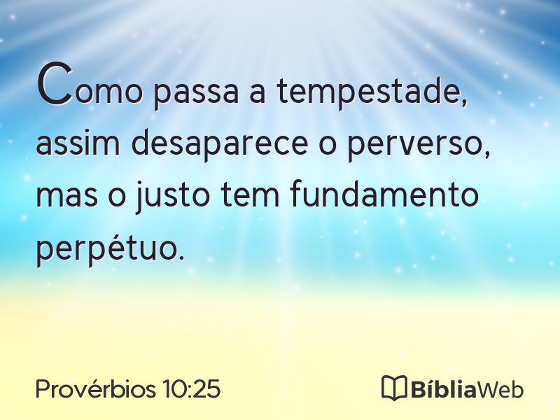 Provérbios 10:25 em imagem para compartilhar