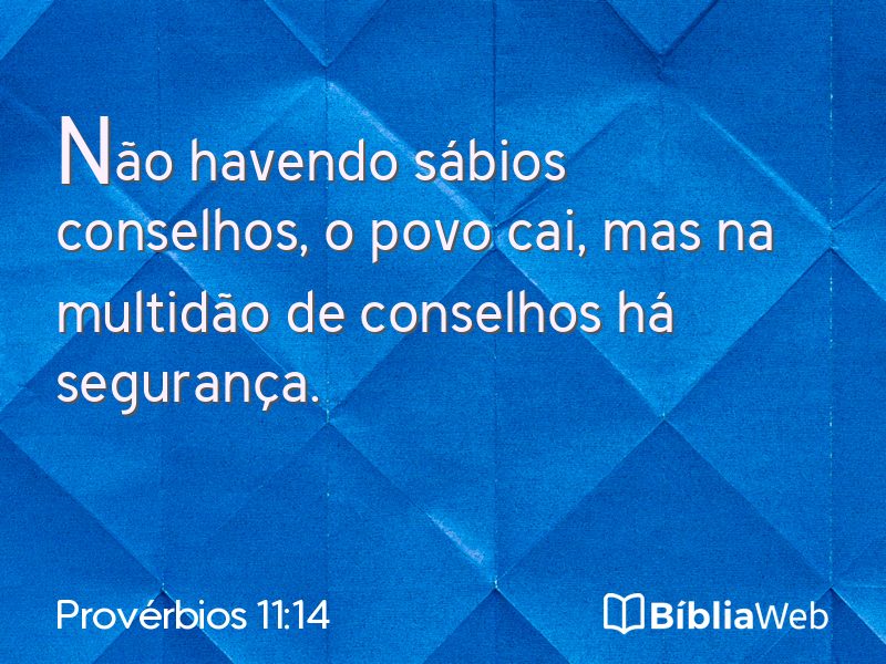 Provérbios 11:14 em imagem para compartilhar