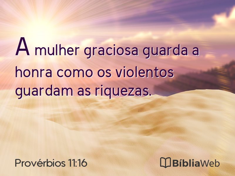 Provérbios 11:16 em imagem para compartilhar