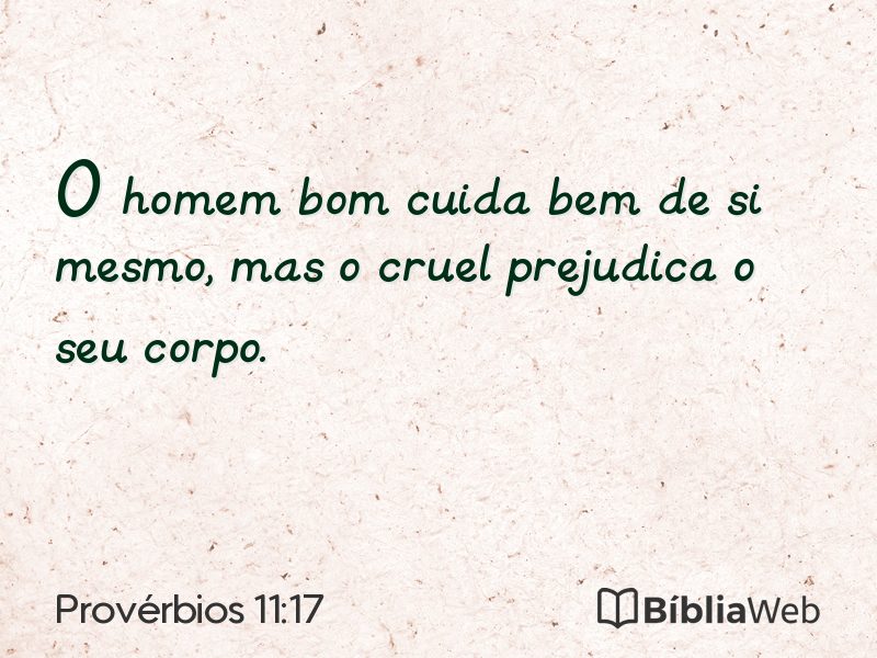 Provérbios 11:17 em imagem para compartilhar