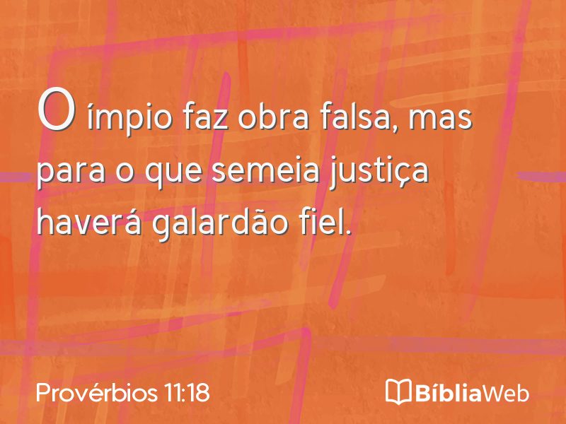 Provérbios 11:18 em imagem para compartilhar