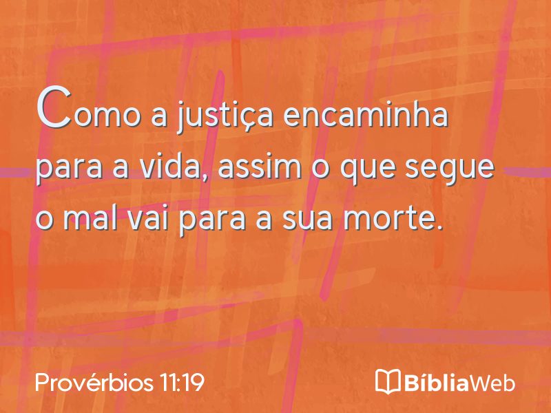 Provérbios 11:19 em imagem para compartilhar