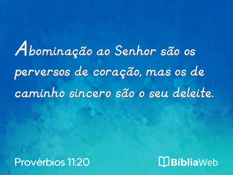 Provérbios 11:20 em imagem para compartilhar