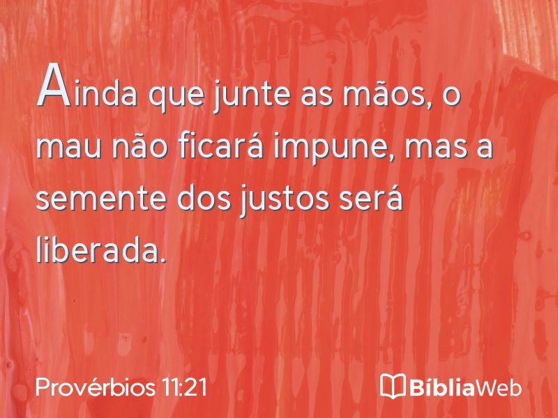 Provérbios 11:21 em imagem para compartilhar